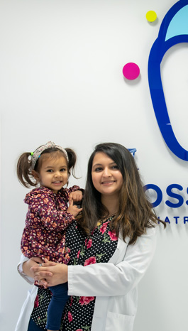 floss boss happy little girl patient going to floss boss for her first visit